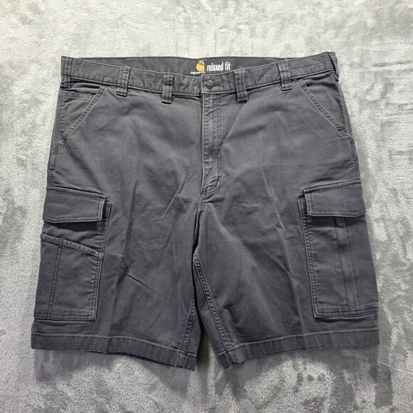 Carhartt Cargo Shorts Mens 44 Gray Relaxed Fit Utility Pockets Workwear Outdoor - Picture 1 of 9